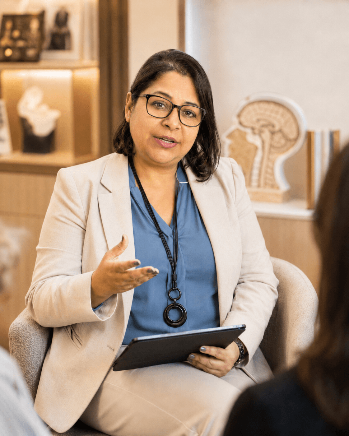 Virna Barreto em atendimento